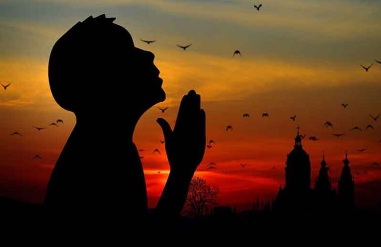 religion faith pray man